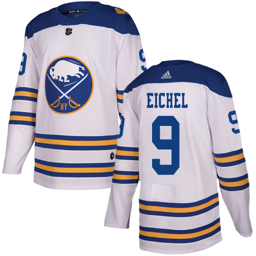 Men Adidas Buffalo Sabres #9 Jack Eichel White Authentic 2018 Winter Classic Stitched NHL Jersey->buffalo sabres->NHL Jersey